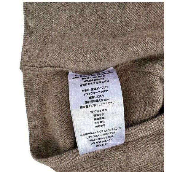 GENTLE HERD Cashmere Cropped Tank Casual Delicate Tan Lightweight Luxury Coastal - Picture 5 of 5
